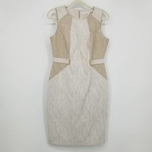 Calvin Klein Jacquard Textured Sheath Dress 10